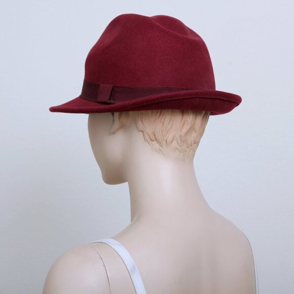 DPC 1921 Wool Fedora Hat Burgundy Women One Size‎ main image 4